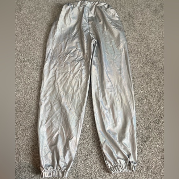 Silver Metallic Sweatpants - Picture 3 of 3